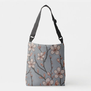 Elegant Zoete Roze Bloesem Kersen Patroon Crossbody Tas