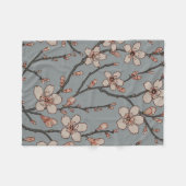 Elegant Zoete Roze Bloesem Kersen Patroon Fleece Deken (Voorkant (Horizontaal))