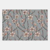 Elegant Zoete Roze Bloesem Kersen Patroon Inpakpapier Vel (Voorkant)