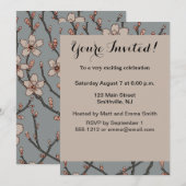 Elegant Zoete Roze Bloesem Kersen Patroon Kaart (Voorkant / Achterkant)