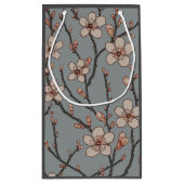 Elegant Zoete Roze Bloesem Kersen Patroon Klein Cadeauzakje (Achterkant)