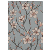 Elegant Zoete Roze Bloesem Kersen Patroon Klembord (Achterkant)
