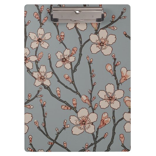 Elegant Zoete Roze Bloesem Kersen Patroon Klembord (Voorkant)