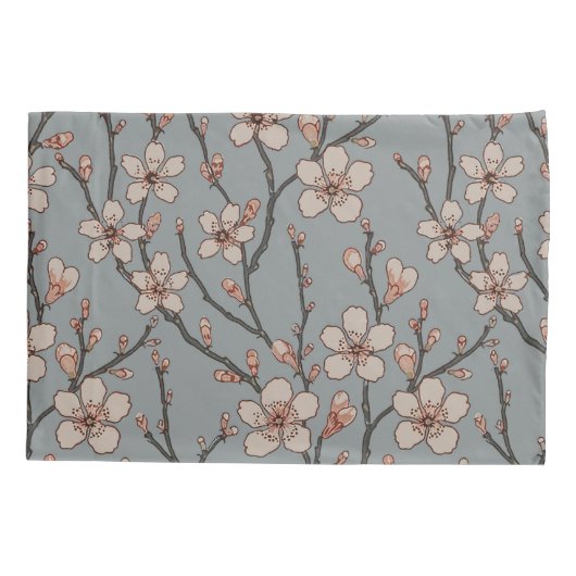 Elegant Zoete Roze Bloesem Kersen Patroon Kussensloop (Achterkant)