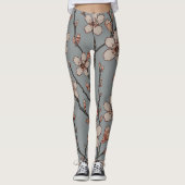 Elegant Zoete Roze Bloesem Kersen Patroon Leggings (Voorkant)