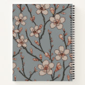Elegant Zoete Roze Bloesem Kersen Patroon Notitieboek (Achterkant)