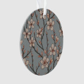 Elegant Zoete Roze Bloesem Kersen Patroon Ornament (voorkant)