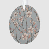 Elegant Zoete Roze Bloesem Kersen Patroon Ornament (voorkant)