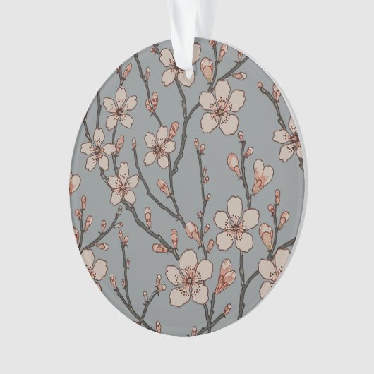 Elegant Zoete Roze Bloesem Kersen Patroon Ornament (voorkant)