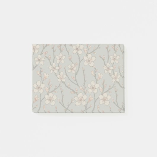 Elegant Zoete Roze Bloesem Kersen Patroon Post-it® Notes (Voorkant)