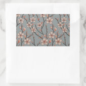 Elegant Zoete Roze Bloesem Kersen Patroon Rechthoekige Sticker (Tas)