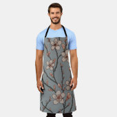 Elegant Zoete Roze Bloesem Kersen Patroon Schort (Gedragen)