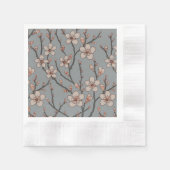 Elegant Zoete Roze Bloesem Kersen Patroon Servet (Voorkant)