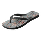 Elegant Zoete Roze Bloesem Kersen Patroon Teenslippers (Schuin)