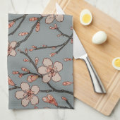 Elegant Zoete Roze Bloesem Kersen Patroon Theedoek (Quarter Fold)