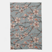 Elegant Zoete Roze Bloesem Kersen Patroon Theedoek (Verticaal)