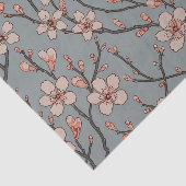 Elegant Zoete Roze Bloesem Kersen Patroon Tissuepapier (Detail)