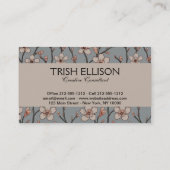 Elegant Zoete Roze Bloesem Kersen Patroon Visitekaartje (Achterkant)