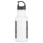 Elegant Zoete Roze Bloesem Kersen Patroon Waterfles (Achterkant)