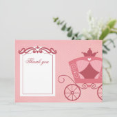 Elegant zoete roze tas bedankt kaart (Staand voorkant)