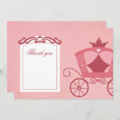 Elegant zoete roze tas bedankt kaart (Voorkant / Achterkant)