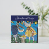 ELEGANT ZOMER TUINFEEST KAART (Staand voorkant)