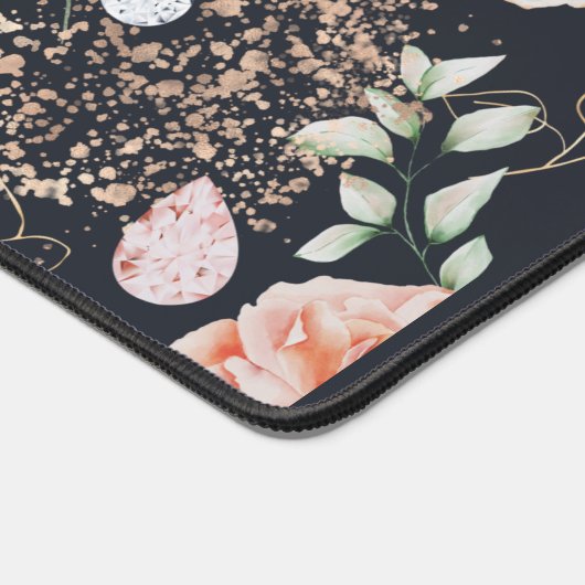 Elegant zomerbloemenmonogram waterverf bureaumat (Hoek)