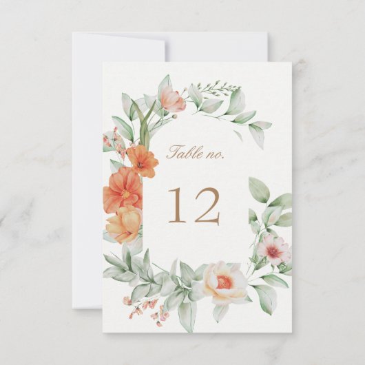 elegant zomerbloemnummer RSVP kaartje (Achterkant)