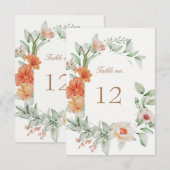 elegant zomerbloemnummer RSVP kaartje (Voorkant / Achterkant)