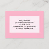 elegant zomergoud glitter pineappelroze munt visitekaartje (Achterkant)