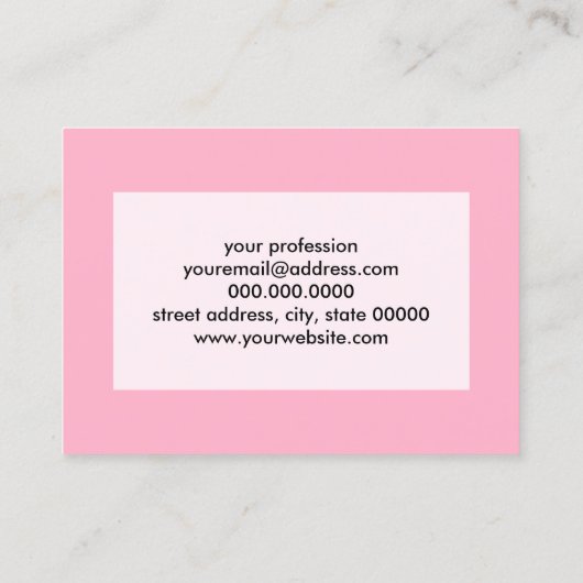 elegant zomergoud glitter pineappelroze munt visitekaartje (Achterkant)