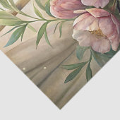 Elegant zomerraam met vogelroze pioenen tissuepapier (Detail)