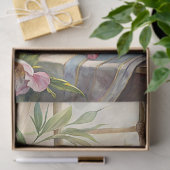 Elegant zomerraam met vogelroze pioenen tissuepapier (Geschenk)