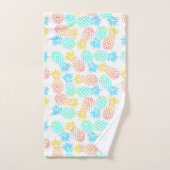 elegant zomers tropisch kleurrijk anananasseipatro bad handdoek (Handdoek)