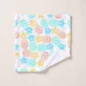 elegant zomers tropisch kleurrijk anananasseipatro bad handdoek (Wasdoekje)