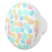 elegant zomers tropisch kleurrijk anananasseipatro keramische knop (Rechts)