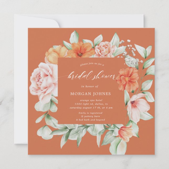 elegant zomertuin bloem Vrijgezellenfeest (Voorkant)