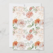 Elegant zomertuin bloemig Baby shower (Achterkant)