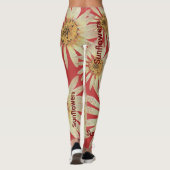 Elegant zomerzonnebloemen rood leggings (Achterkant)