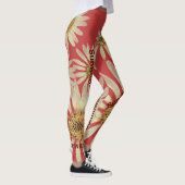 Elegant zomerzonnebloemen rood leggings (Rechts)