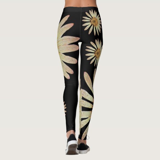 Elegant zomerzonnebloemen vriendin zwart leggings (Achterkant)