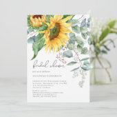 Elegant Zonnebloem Bloemen Vrijgezellenfeest Kaart (Staand voorkant)