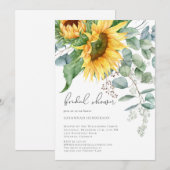 Elegant Zonnebloem Bloemen Vrijgezellenfeest Kaart (Voorkant / Achterkant)