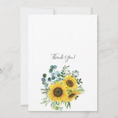 Elegant Zonnebloem Eucalyptus Baby shower per Mail Kaart (Achterkant)