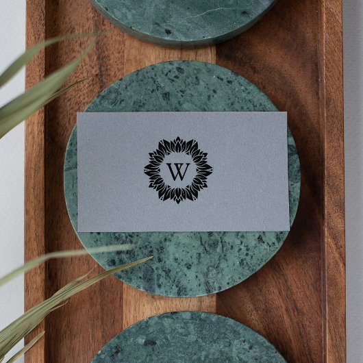 Elegant Zonnebloem Familie Monogram, Rubberstempel