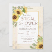 Elegant Zonnebloem Geel Bloemen Vrijgezellenfeest Kaart (Voorkant)