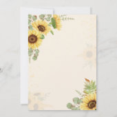 Elegant Zonnebloem Geel Bloemen Vrijgezellenfeest Kaart (Achterkant)