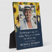 Elegant zonnebloem in liefhebbend geheugen Keepomw Fotoplaat (Zijkant)