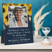 Elegant zonnebloem in liefhebbend geheugen Keepomw Fotoplaat (Zijkant)