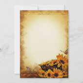 Elegant zonnebloem met vlinder 21e verjaardag kaart (Achterkant)